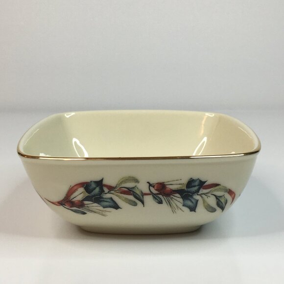 Lenox Nuthatch Bird Dish Winter by Catherine McClung Greetings Dipping Bowl - Picture 1 of 12